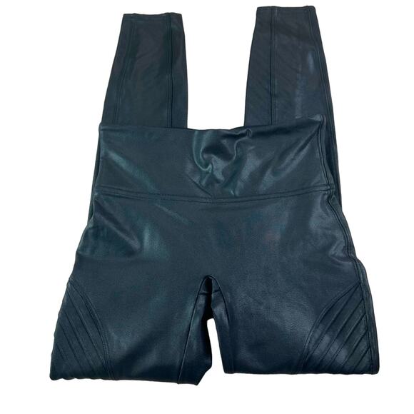 Spanx Faux Leather Moto Leggings - BLACK - Picture 5 of 11